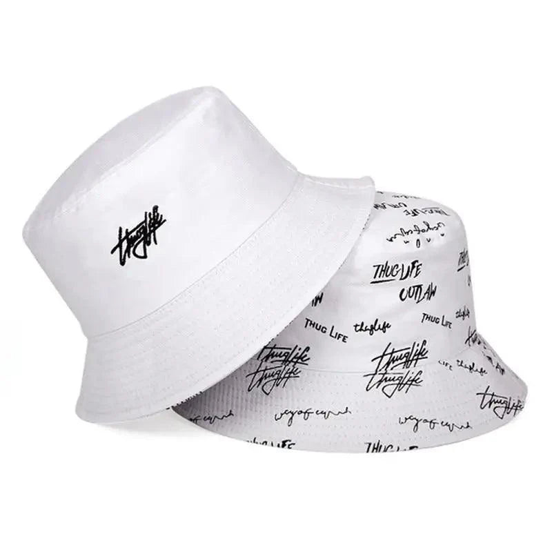 Reversible Cotton Bucket Hat - Unisex Streetwear Sun Hat