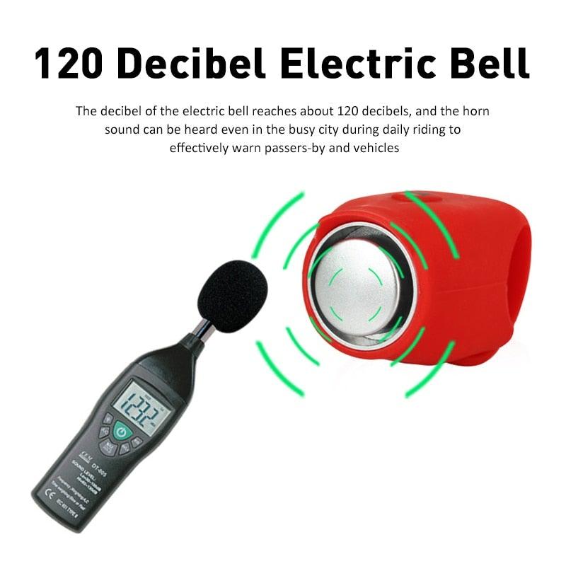 USB Rechargeable 120dB Electric Bicycle Bell Waterproof Horn