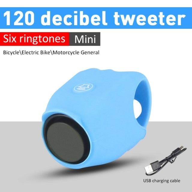 USB Rechargeable 120dB Electric Bicycle Bell Waterproof Horn