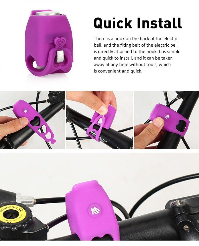 USB Rechargeable 120dB Electric Bicycle Bell Waterproof Horn