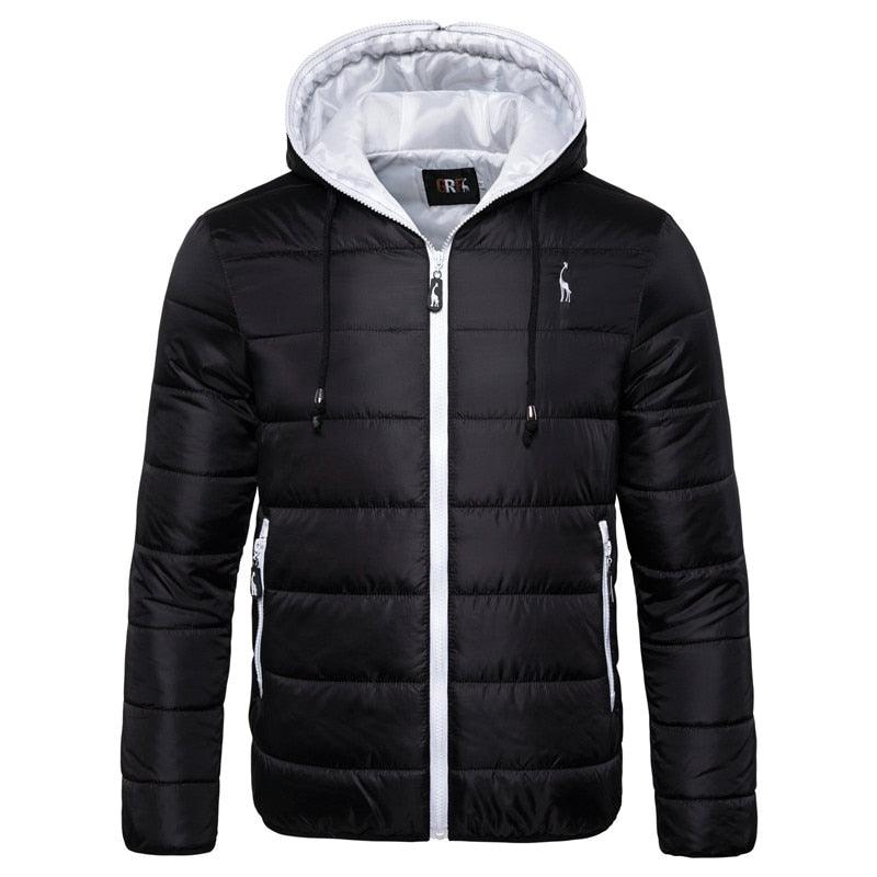 Men's Waterproof Winter Jacket - Warm Hooded Hiking Ski Coat