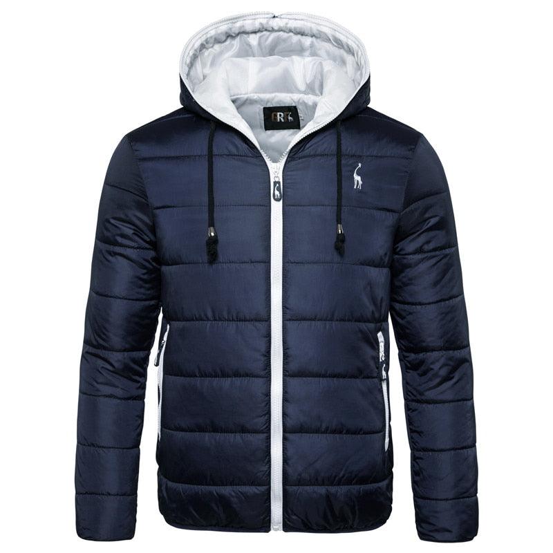 Men's Waterproof Winter Jacket - Warm Hooded Hiking Ski Coat