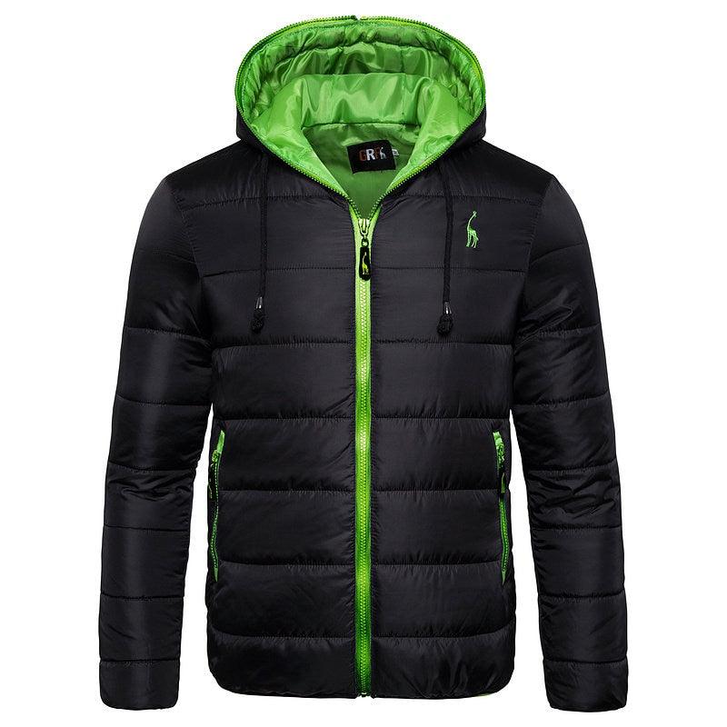 Men's Waterproof Winter Jacket - Warm Hooded Hiking Ski Coat