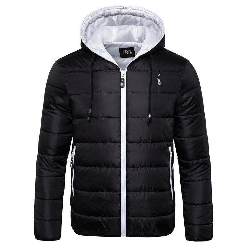 Men's Waterproof Winter Jacket - Warm Hooded Hiking Ski Coat