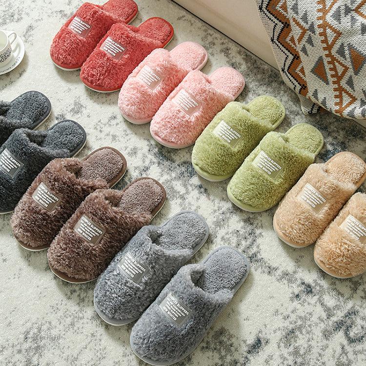 Unisex Plush Memory Foam House Slippers - Cozy Indoor Slip-Ons
