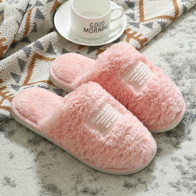 Unisex Plush Memory Foam House Slippers - Cozy Indoor Slip-Ons