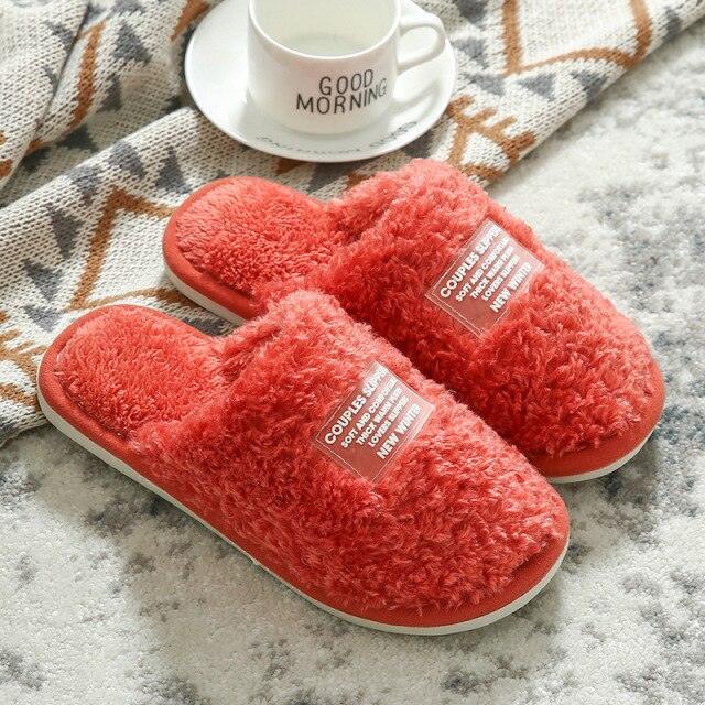 Unisex Plush Memory Foam House Slippers - Cozy Indoor Slip-Ons