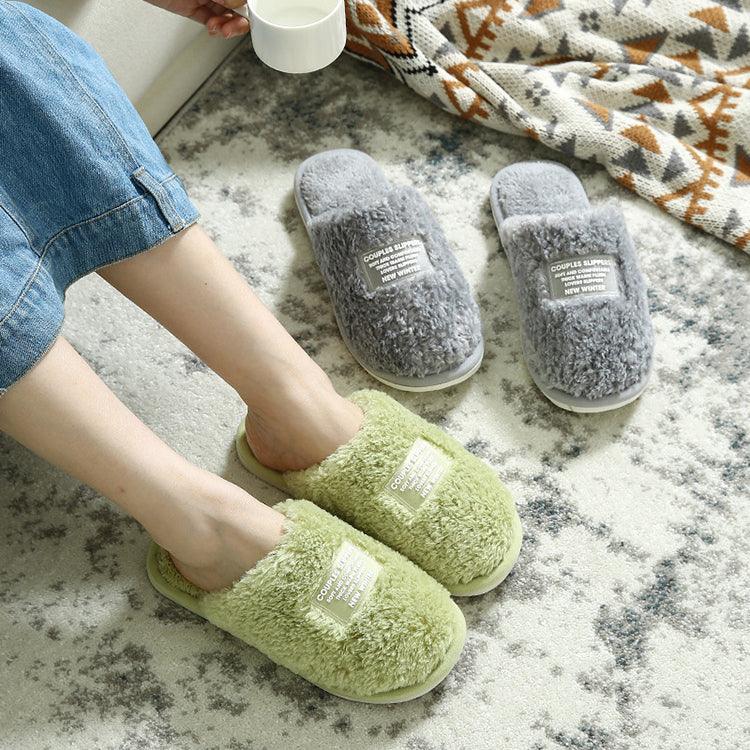 Unisex Plush Memory Foam House Slippers - Cozy Indoor Slip-Ons