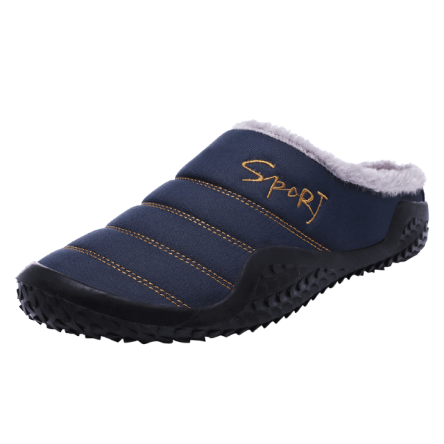 Men's Waterproof Winter House Slippers with Arch Support