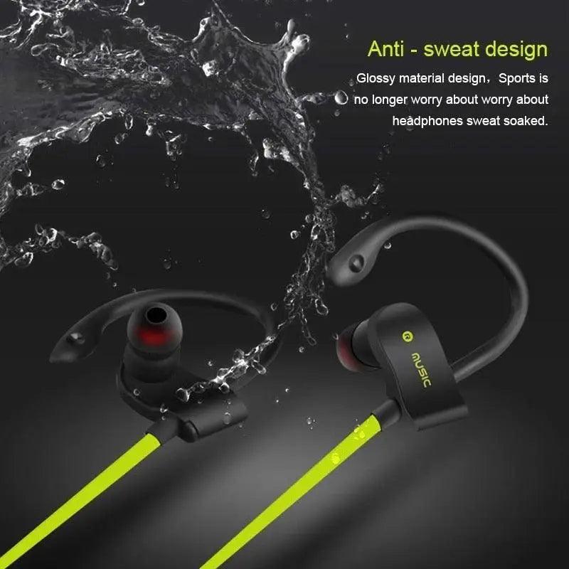 Sport Bluetooth 5.0 Wireless Earphones with Mic, Black & Red