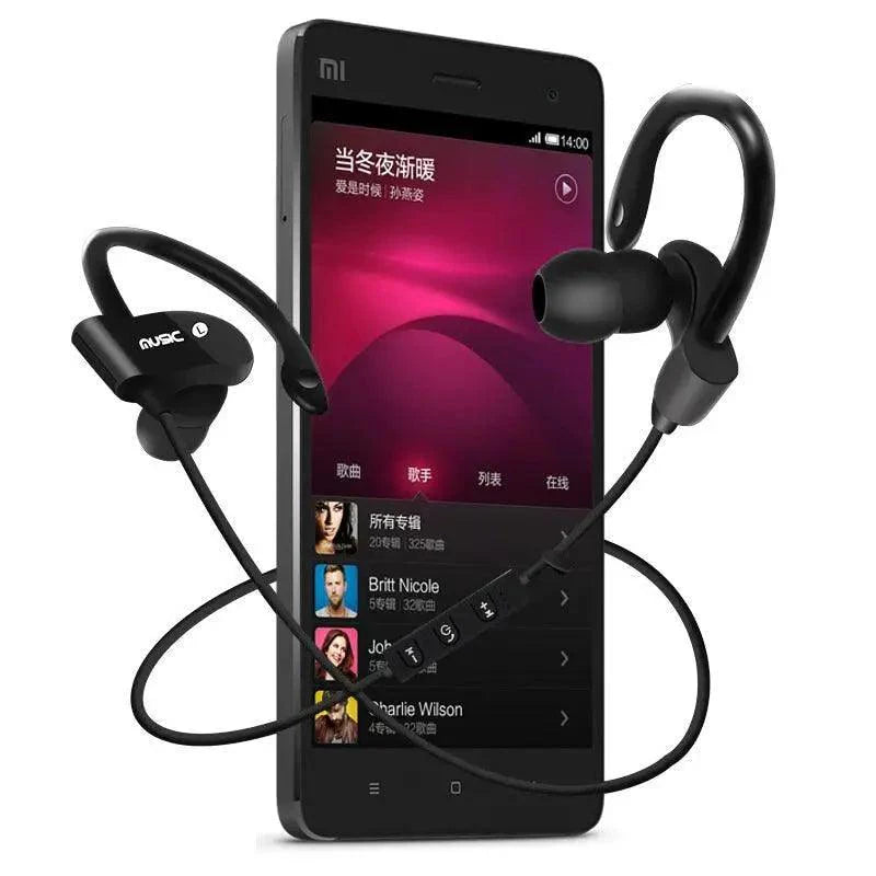 Sport Bluetooth 5.0 Wireless Earphones with Mic, Black & Red