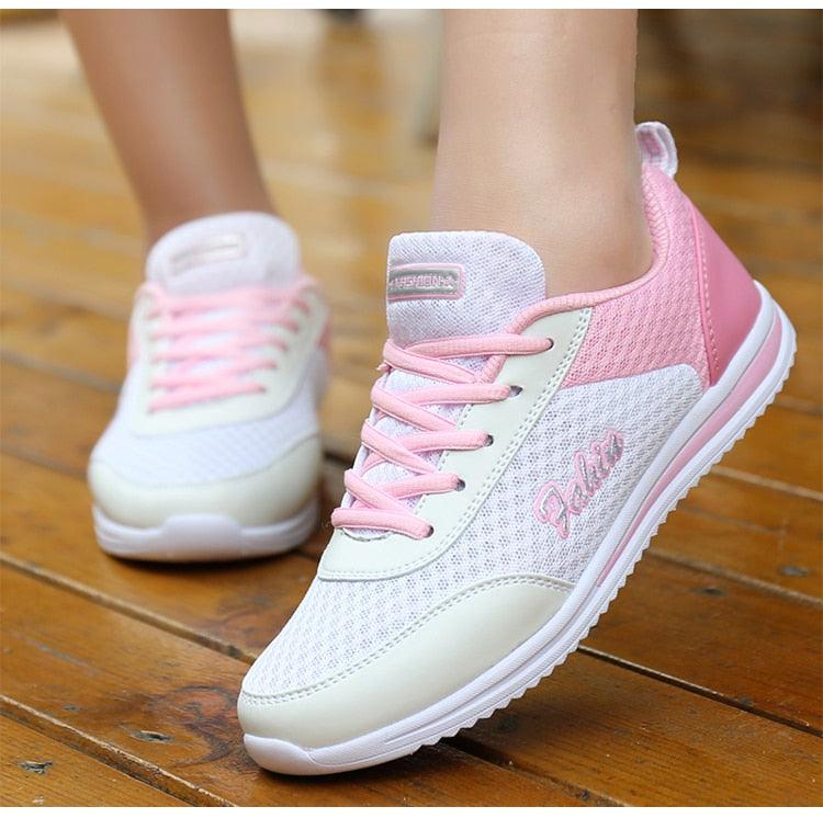 Purple Breathable Mesh Chunky Sneakers Running Gym Shoes