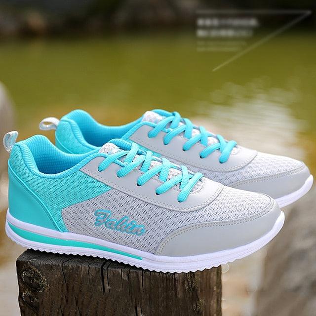 Purple Breathable Mesh Chunky Sneakers Running Gym Shoes