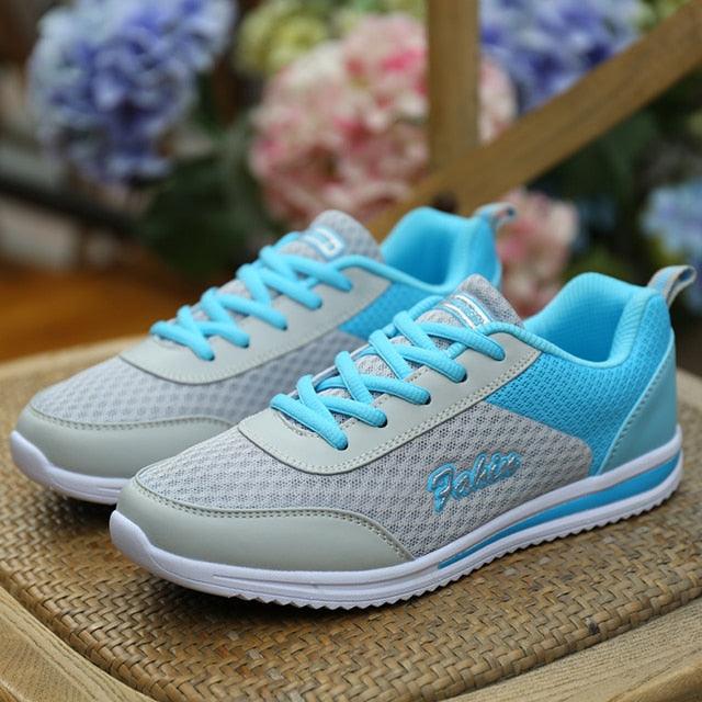 Purple Breathable Mesh Chunky Sneakers Running Gym Shoes