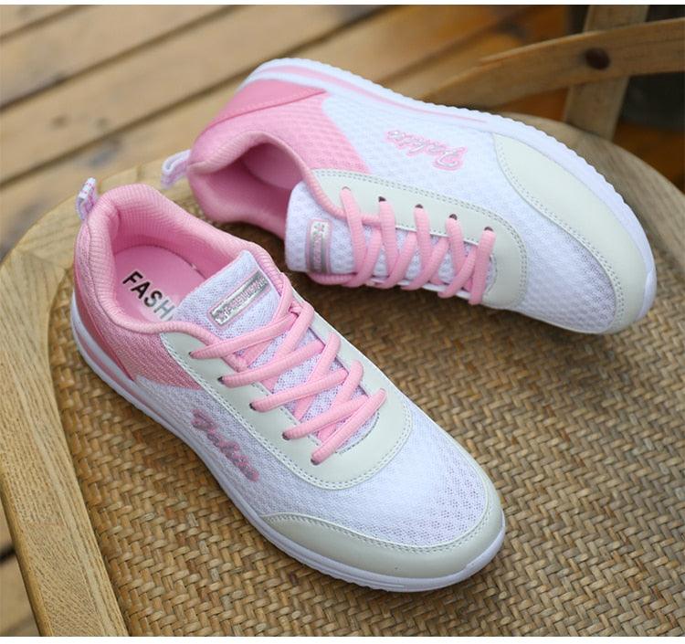 Purple Breathable Mesh Chunky Sneakers Running Gym Shoes