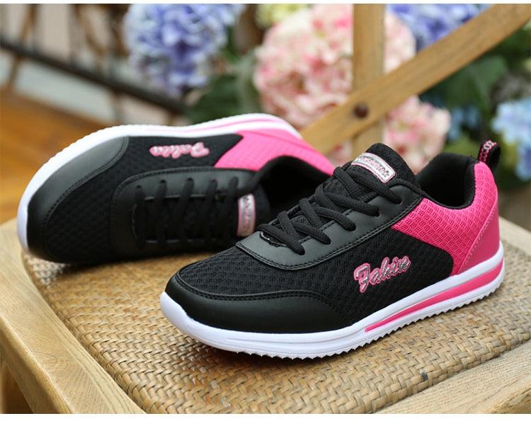 Purple Breathable Mesh Chunky Sneakers Running Gym Shoes