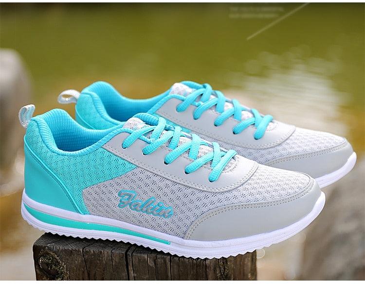 Purple Breathable Mesh Chunky Sneakers Running Gym Shoes