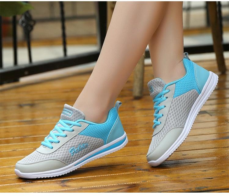 Purple Breathable Mesh Chunky Sneakers Running Gym Shoes