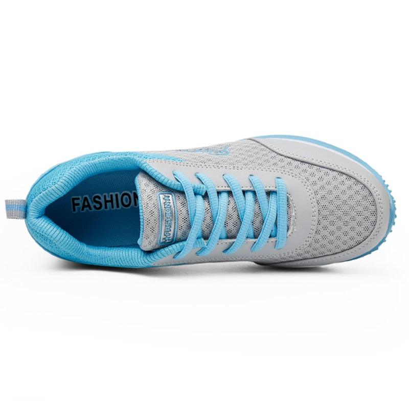 Purple Breathable Mesh Chunky Sneakers Running Gym Shoes