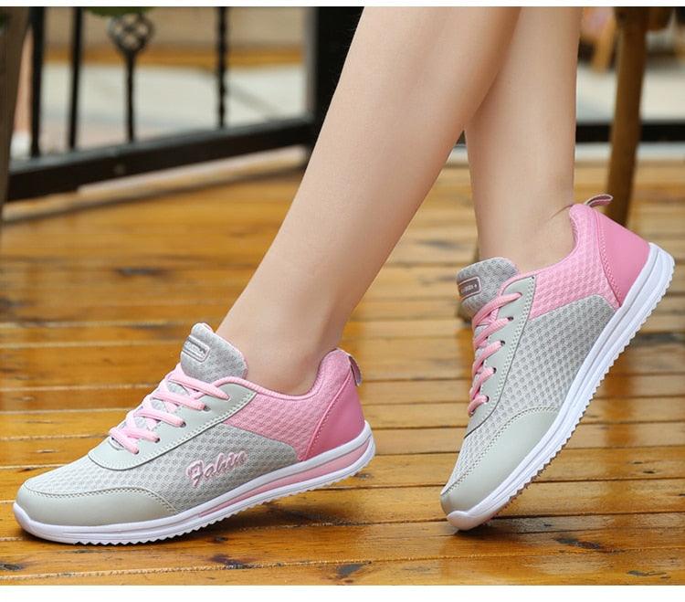 Purple Breathable Mesh Chunky Sneakers Running Gym Shoes