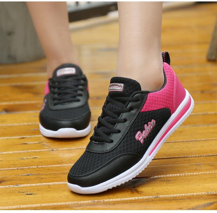 Purple Breathable Mesh Chunky Sneakers Running Gym Shoes