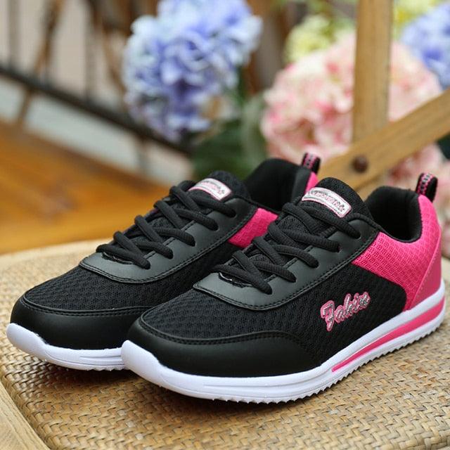 Purple Breathable Mesh Chunky Sneakers Running Gym Shoes