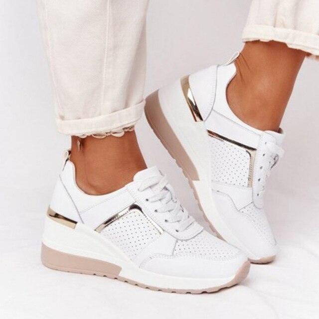 Women’s Height Increasing Air Cushion Sneakers – Casual Athleisure