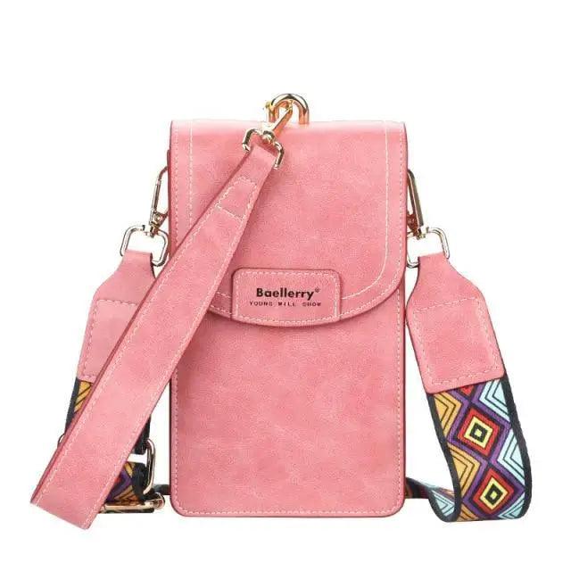 Multifunction Leather Phone Crossbody Purse with Large Capacity