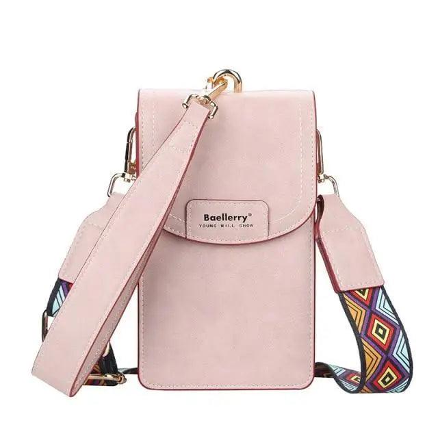 Multifunction Leather Phone Crossbody Purse with Large Capacity