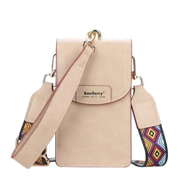 Multifunction Leather Phone Crossbody Purse with Large Capacity