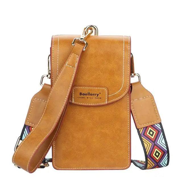 Multifunction Leather Phone Crossbody Purse with Large Capacity