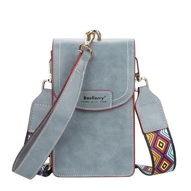 Multifunction Leather Phone Crossbody Purse with Large Capacity