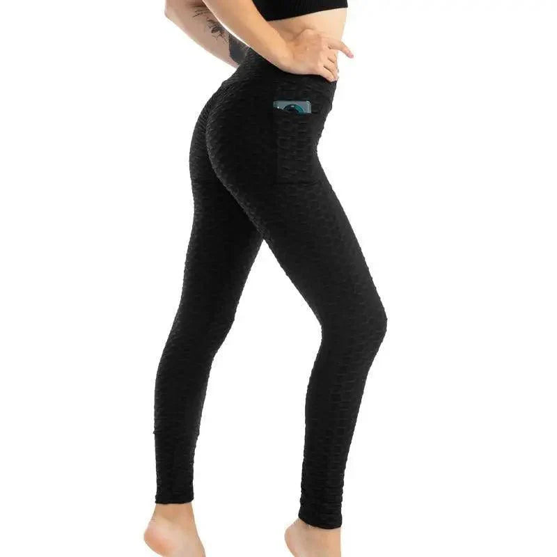 High Waist Push Up Fitness Leggings with Pockets for Women
