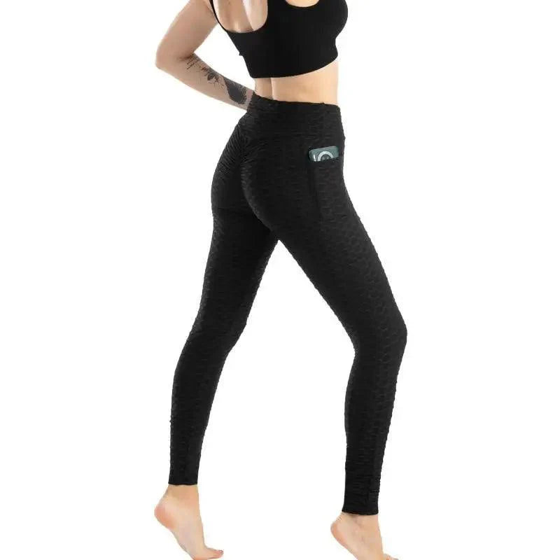 High Waist Push Up Fitness Leggings with Pockets for Women