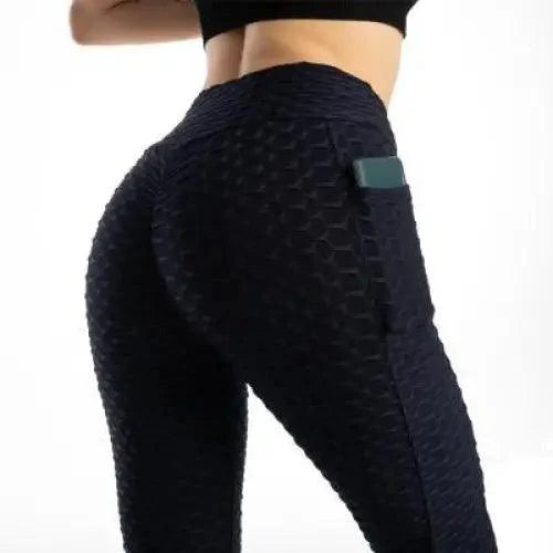 High Waist Push Up Fitness Leggings with Pockets for Women