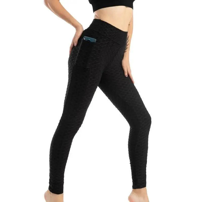 High Waist Push Up Fitness Leggings with Pockets for Women