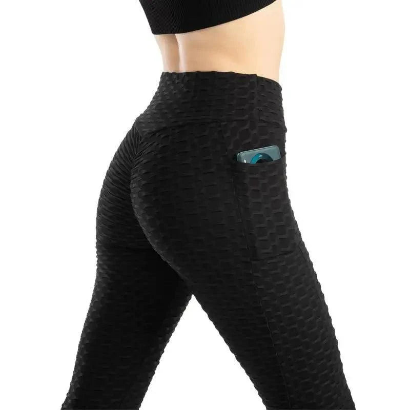 High Waist Push Up Fitness Leggings with Pockets for Women