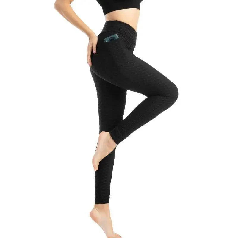 High Waist Push Up Fitness Leggings with Pockets for Women