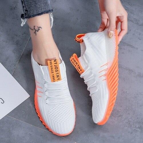 Women's Platform Mesh Slip-On Sneakers Lightweight Casual Shoes