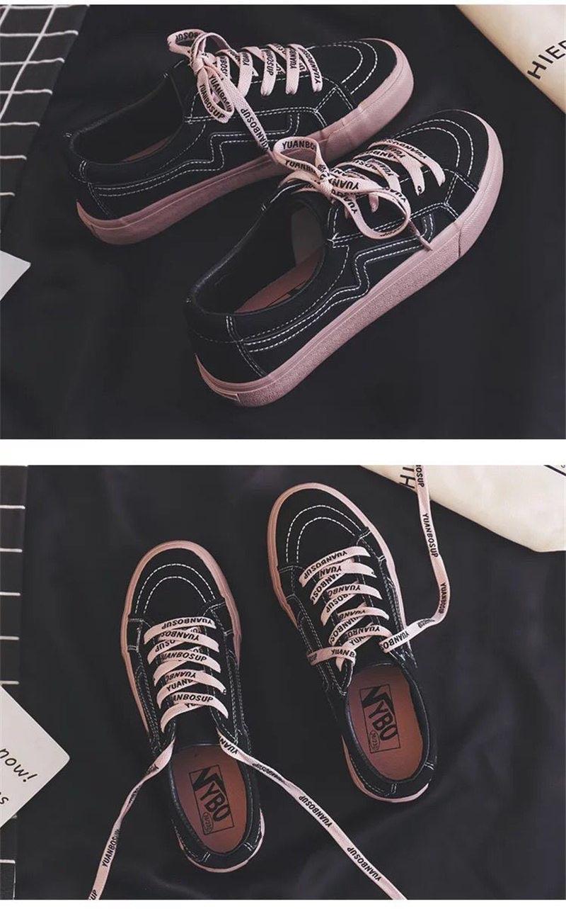 Women's Platform Vulcanized Sneakers – Casual Lace-Up Canvas Shoes