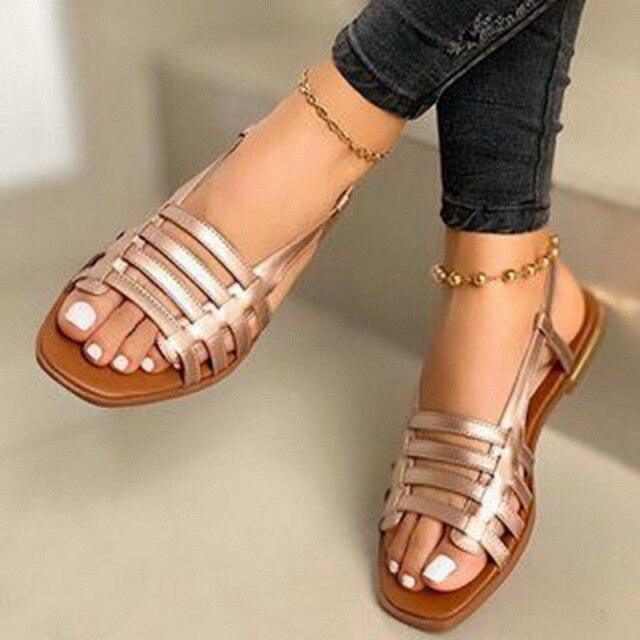 Women's Summer Linen Bow Platform Slides Casual Vacation Sandals