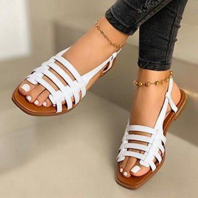 Women's Summer Linen Bow Platform Slides Casual Vacation Sandals