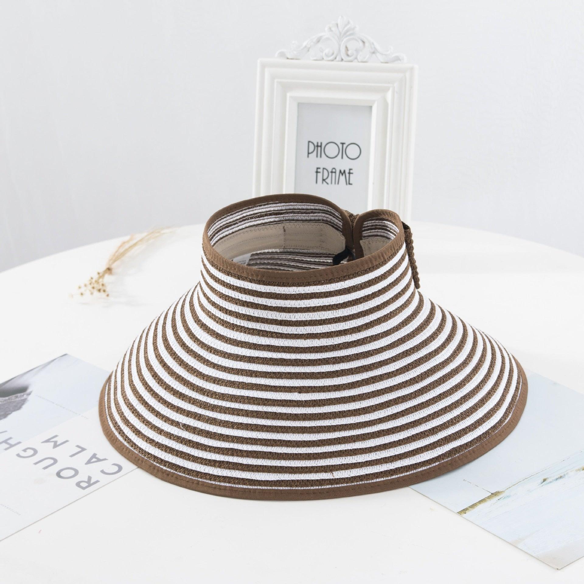 Women’s Foldable Wide Brim Sun Visor Hat for Beach & Travel