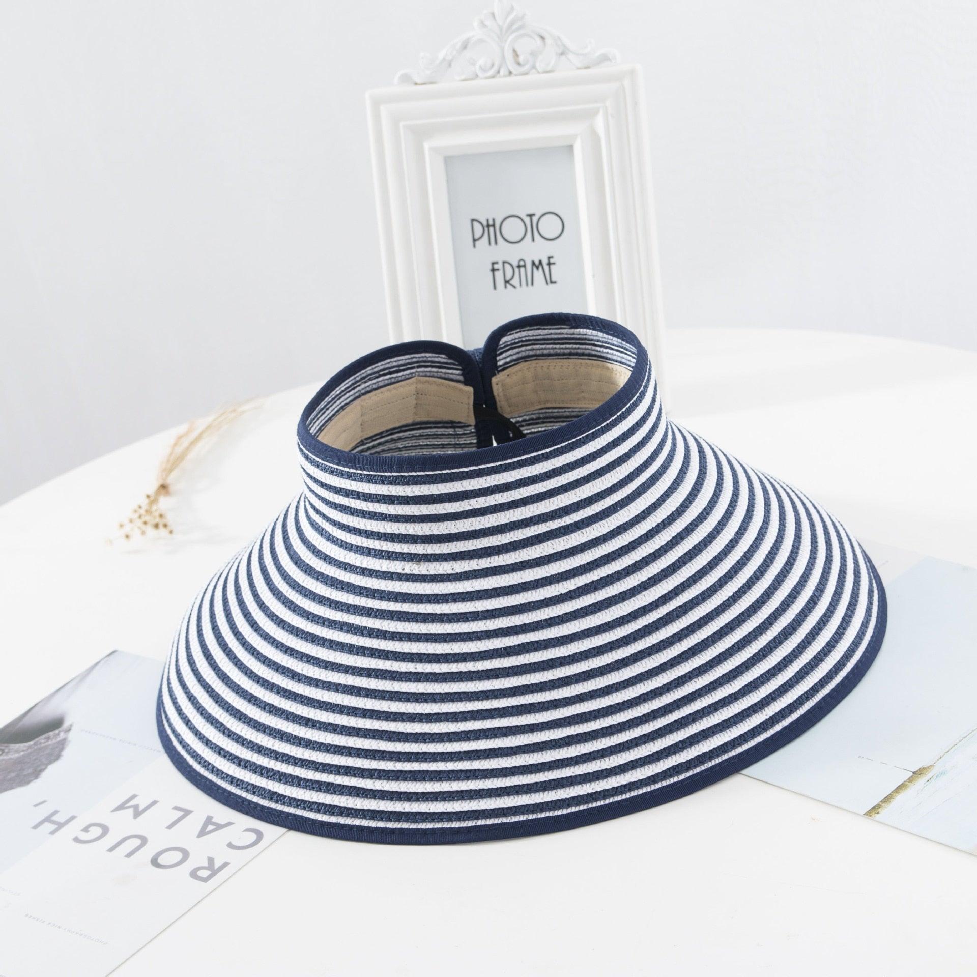 Women’s Foldable Wide Brim Sun Visor Hat for Beach & Travel