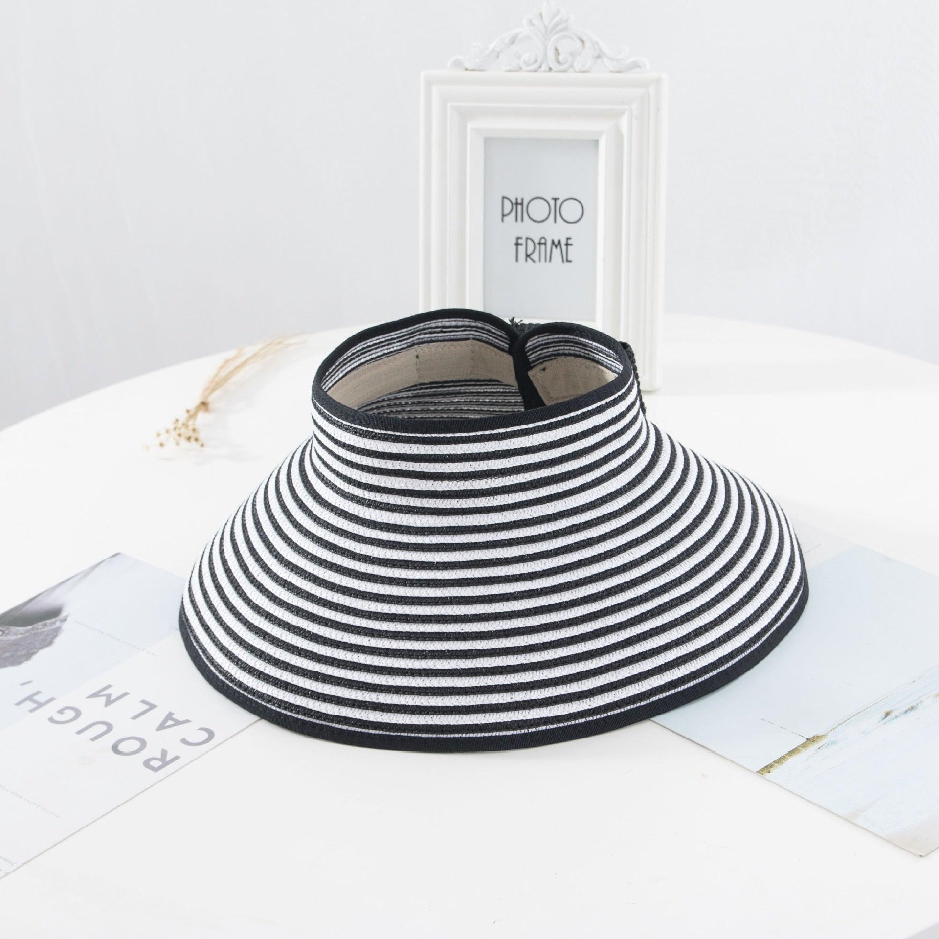 Women’s Foldable Wide Brim Sun Visor Hat for Beach & Travel