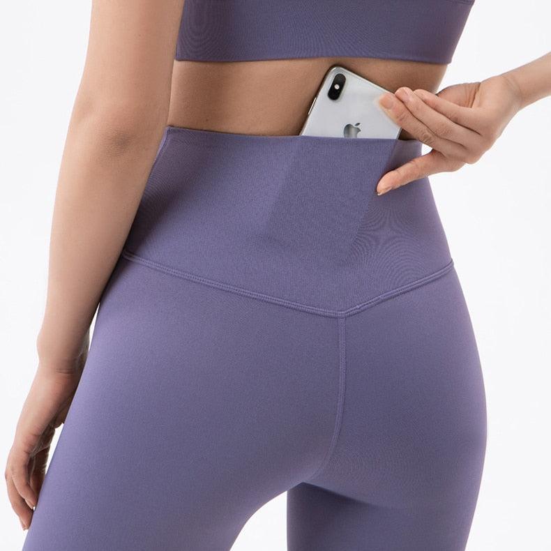 High-Waist Girls Yoga Leggings with Pockets for Sports and Play