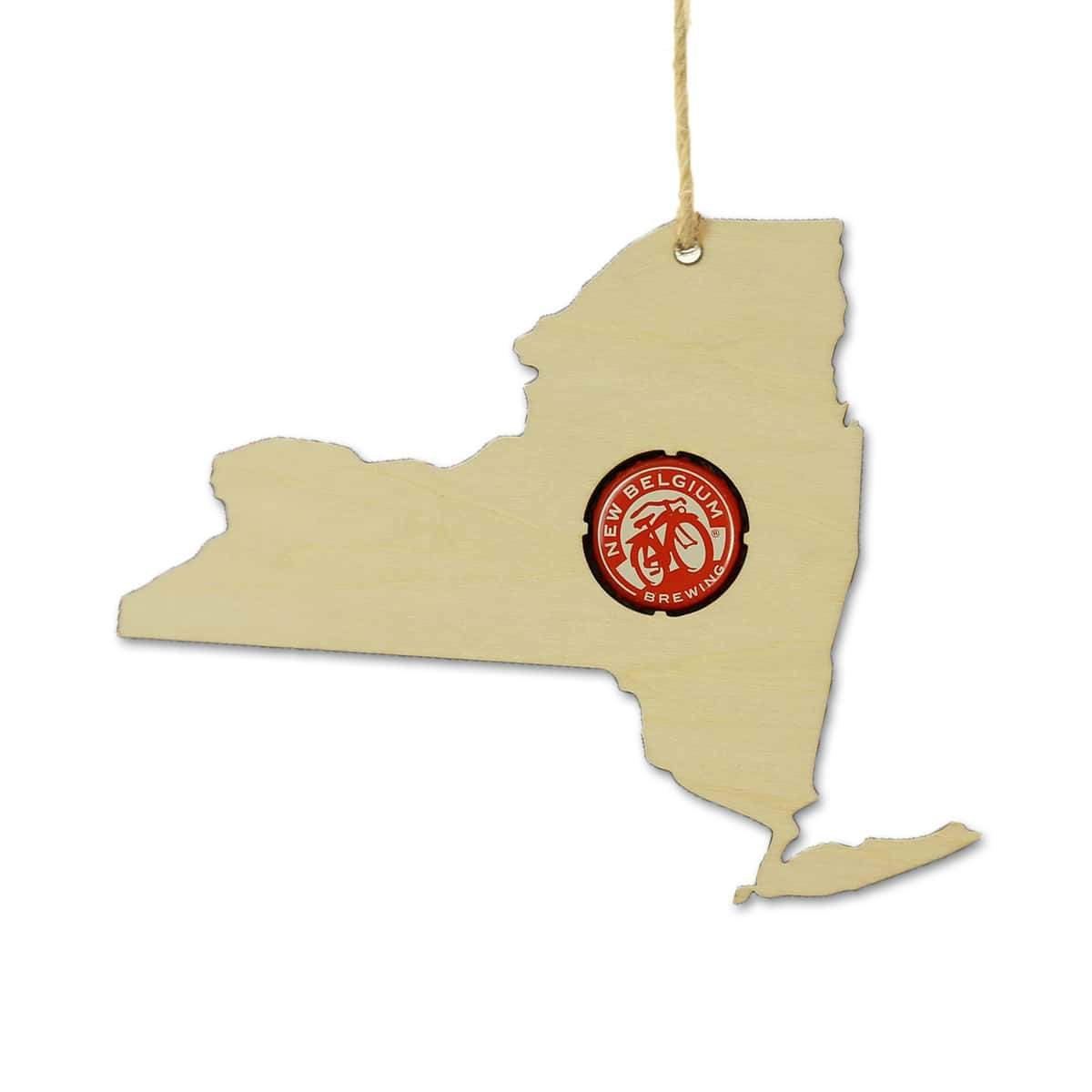 New York Beer Cap Map Ornaments