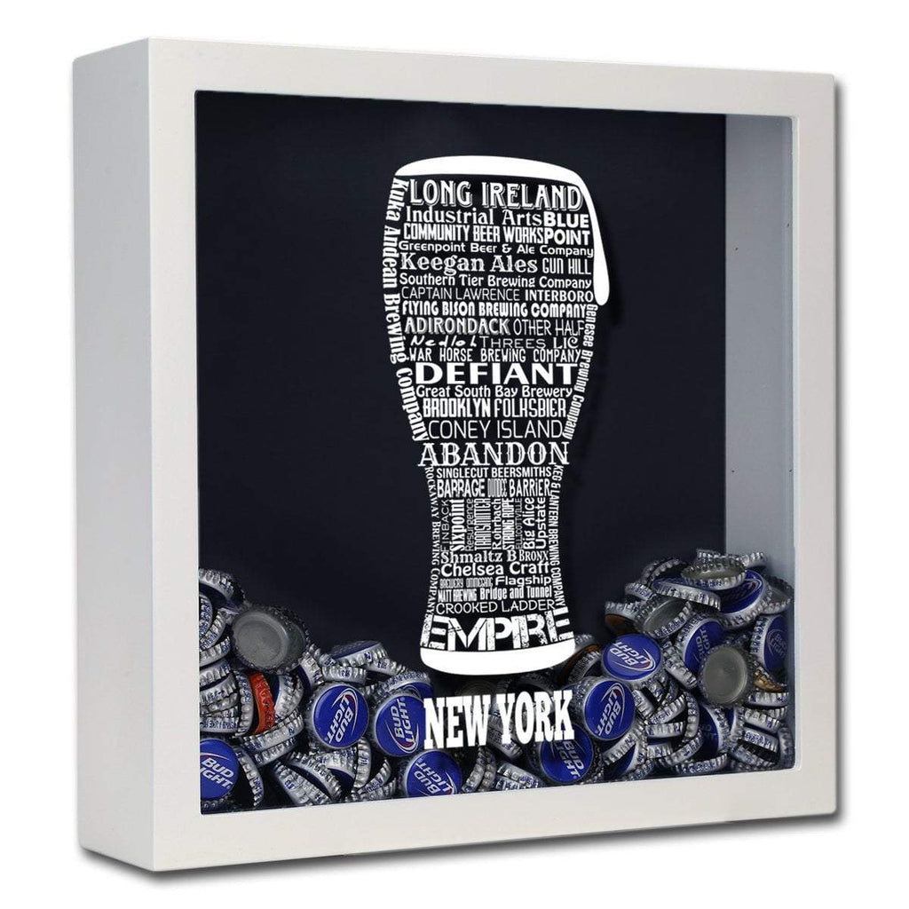 New York Beer Typography Shadow Box
