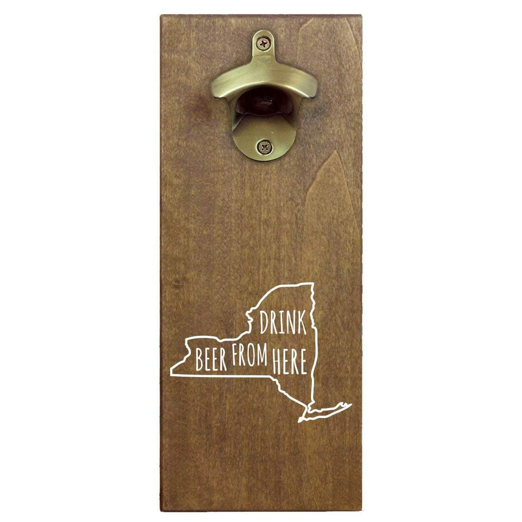 New York Drink Beer From Here Cap Catching Magnetic Bottle Opener