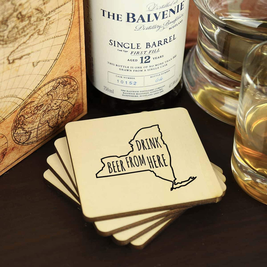 New York Drink Beer From Here Coasters